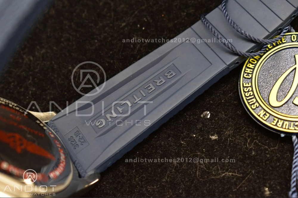SuperOcean Automatic 42 SS BLSF 1:1 Best Edition Blue Dial on Blue Rubber Strap A Lightweight 1168