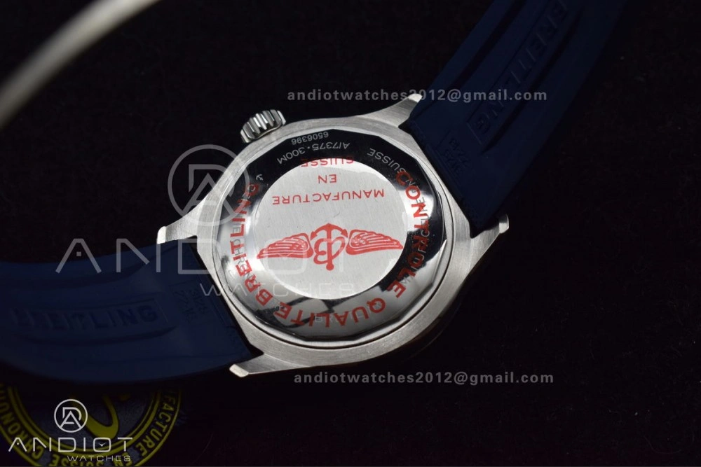 SuperOcean Automatic 42 SS BLSF 1:1 Best Edition Blue Dial on Blue Rubber Strap A Lightweight 1168