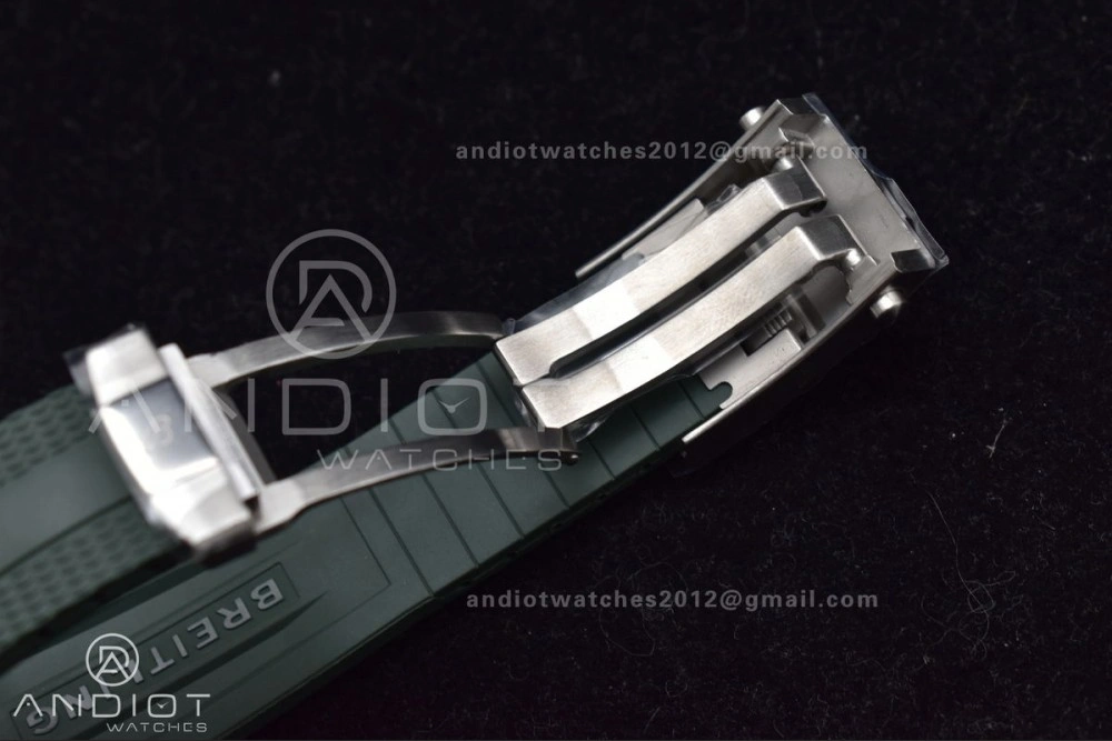 SuperOcean Automatic 42 SS BLSF 1:1 Best Edition Orange Dial on Green Rubber Strap A EasyCare 195