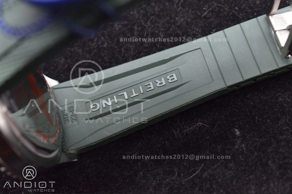 SuperOcean Automatic 42 SS BLSF 1:1 Best Edition Orange Dial on Green Rubber Strap A EasyCare 195