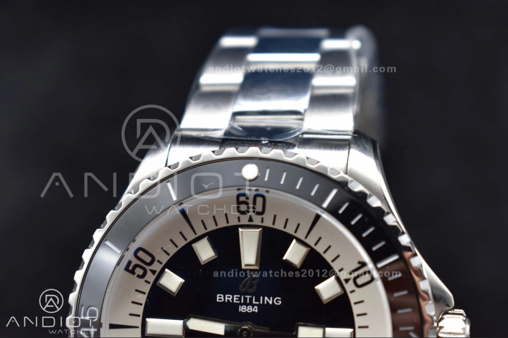 SuperOcean Automatic 44 TF 1:1 Best Edition Black White Dial on SS Bracelet A SunProtective 475