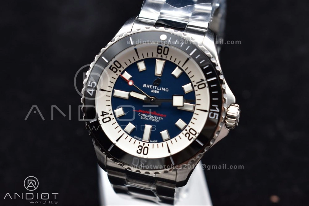SuperOcean Automatic 44 TF 1:1 Best Edition Blue White Dial on SS Bracelet A MultiPurpose 176