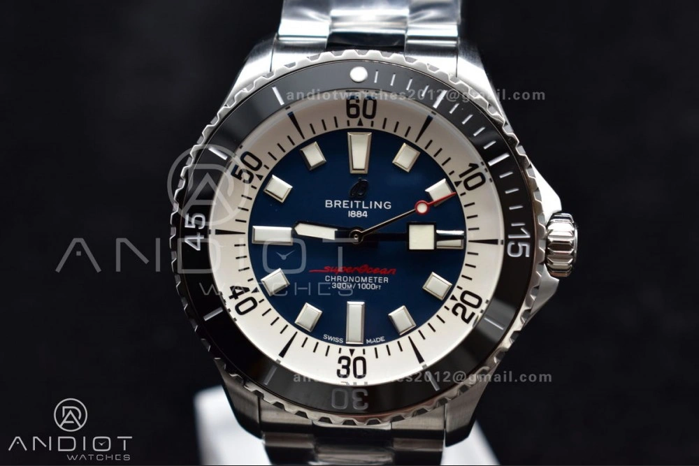 SuperOcean Automatic 44 TF 1:1 Best Edition Blue White Dial on SS Bracelet A MultiPurpose 176