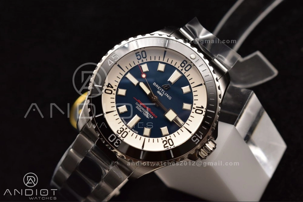 SuperOcean Automatic 44 TF 1:1 Best Edition Blue White Dial on SS Bracelet A MultiPurpose 176