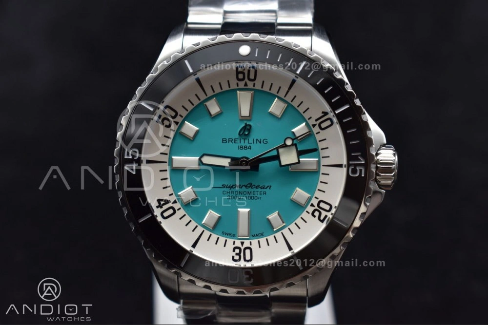 ModernLook SuperOcean Automatic 44 TF 1:1 Best Edition Tiffany Blue Dial on SS Bracelet A 229