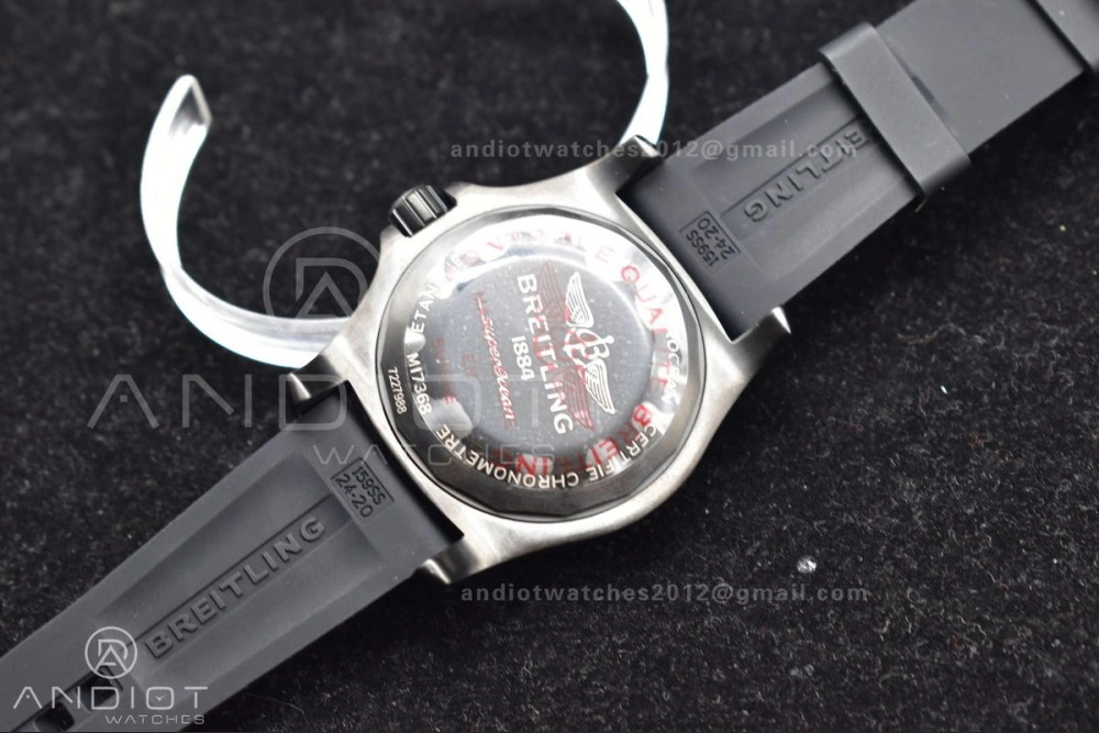 BestValue Superocean Automatic 44 TF 1:1 Best Edition Black Dial Black Bezel On Black Rubber Strap A 1171