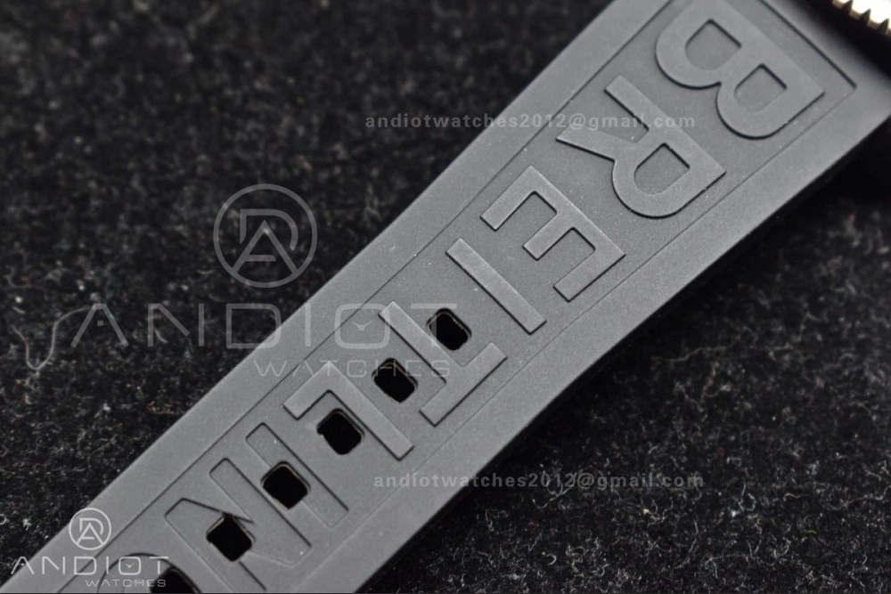 Lightweight Superocean Automatic 44 TF 1:1 Best Edition Black Dial Black Bezel on Black Rubber Strap A 200