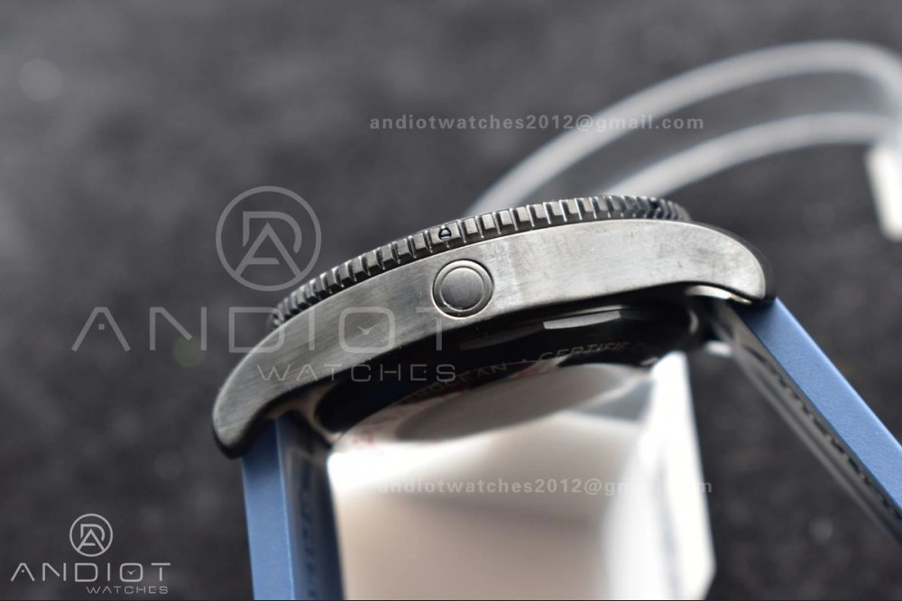 Superocean Automatic 44 TF 1:1 Best Edition Blue Dial Black Bezel On Black Rubber Strap A Tailored 205