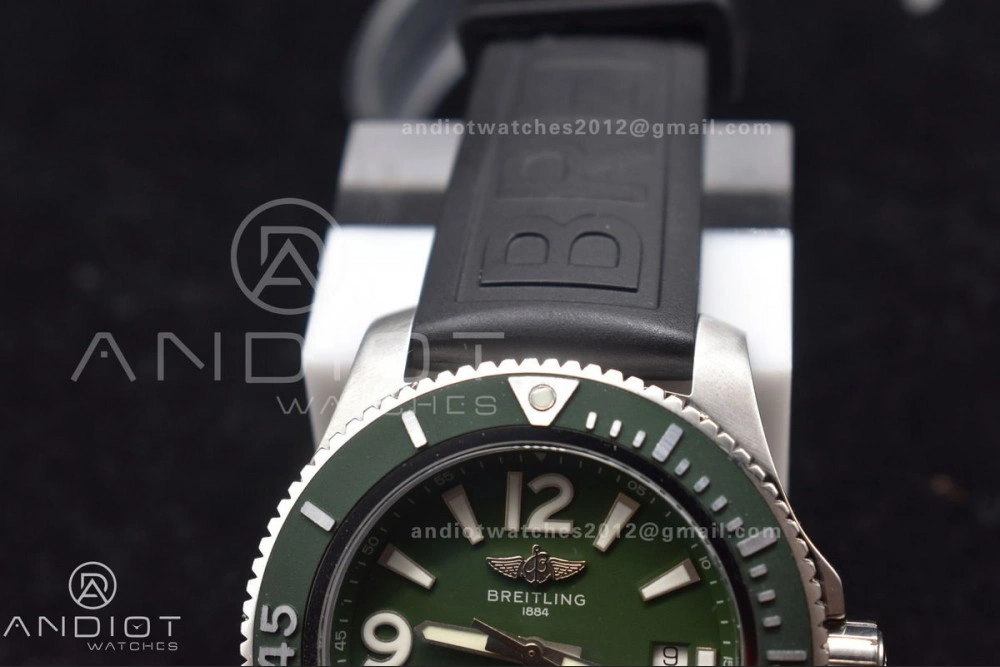 SoftTouch Superocean Automatic 44 TF 1:1 Best Edition Dark Green Dial Black Bezel On Black Rubber Strap A 477