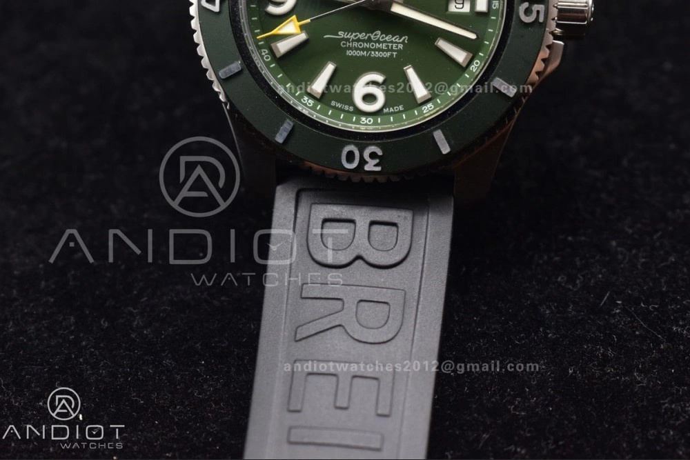 SoftTouch Superocean Automatic 44 TF 1:1 Best Edition Dark Green Dial Black Bezel On Black Rubber Strap A 477