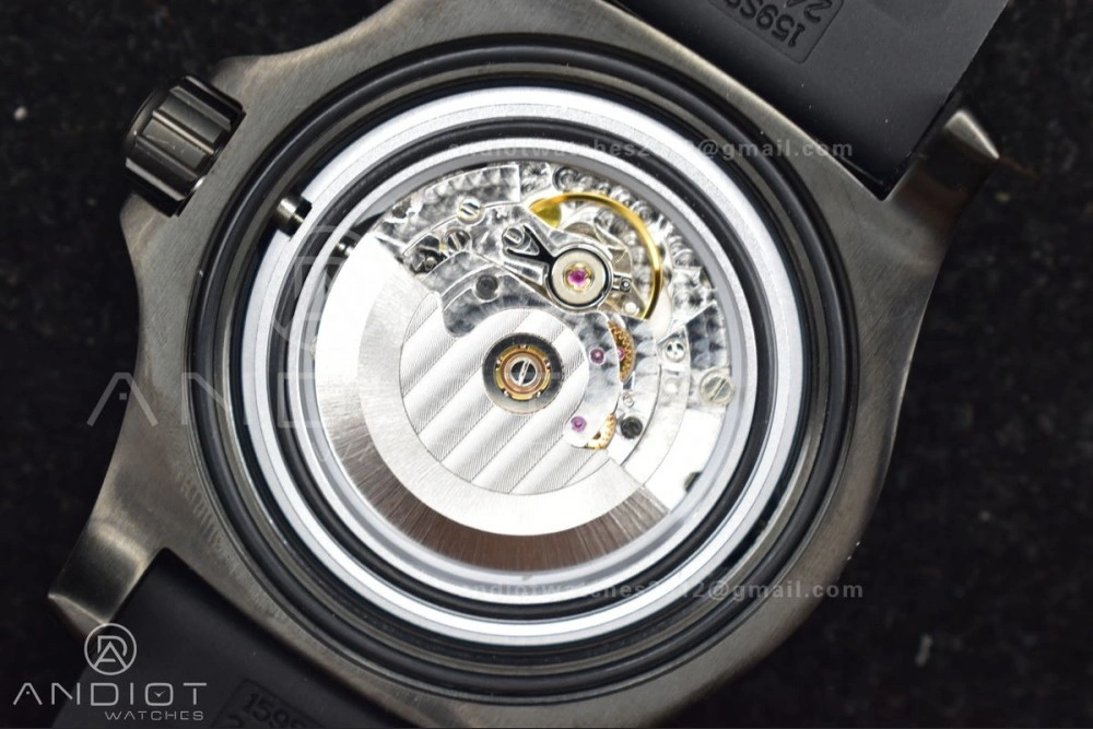 SunProtective Superocean Automatic 44 TF 1:1 Best Edition Yellow Dial Black Bezel on Black Rubber Strap A 1175