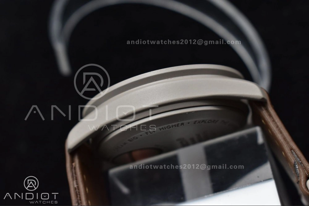 Functional Swatch X Omega Bioceramic Moonwatch Mission To Saturn On Nylon Strap Quartz 133