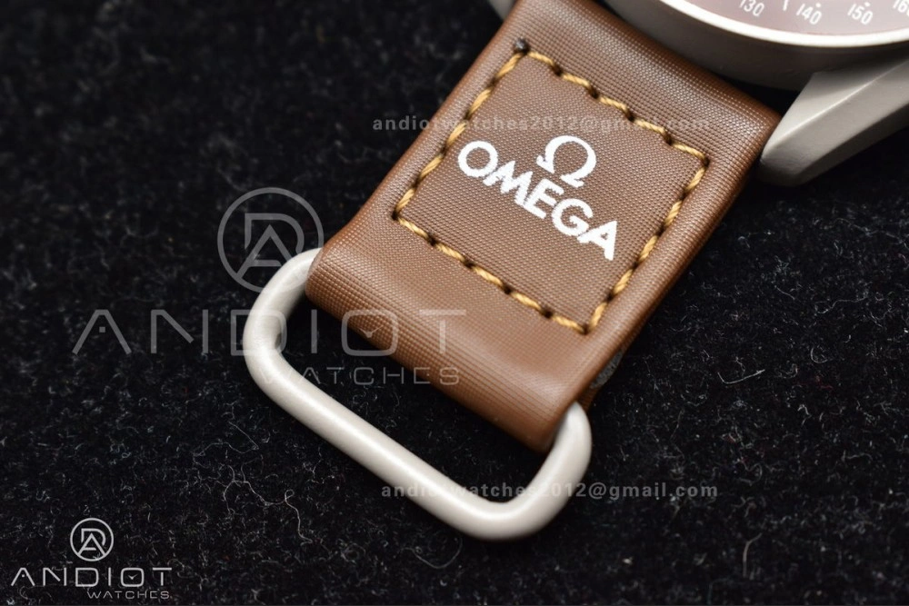 Functional Swatch X Omega Bioceramic Moonwatch Mission To Saturn On Nylon Strap Quartz 133