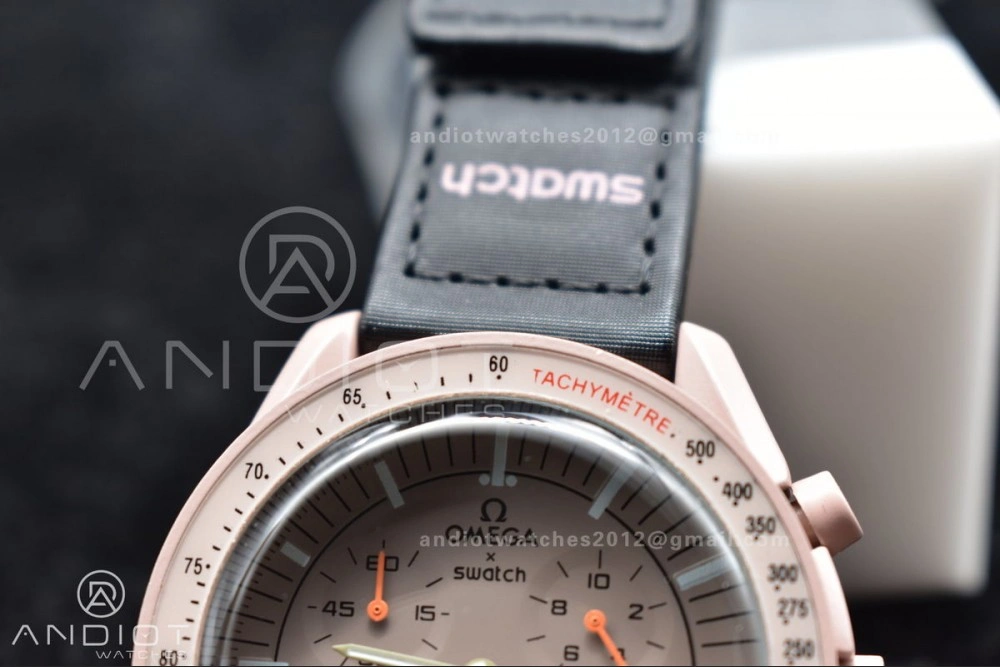 Reliable Swatch x Omega Bioceramic Moonwatch Mission to Jupiter on Nylon Strap Quartz 92