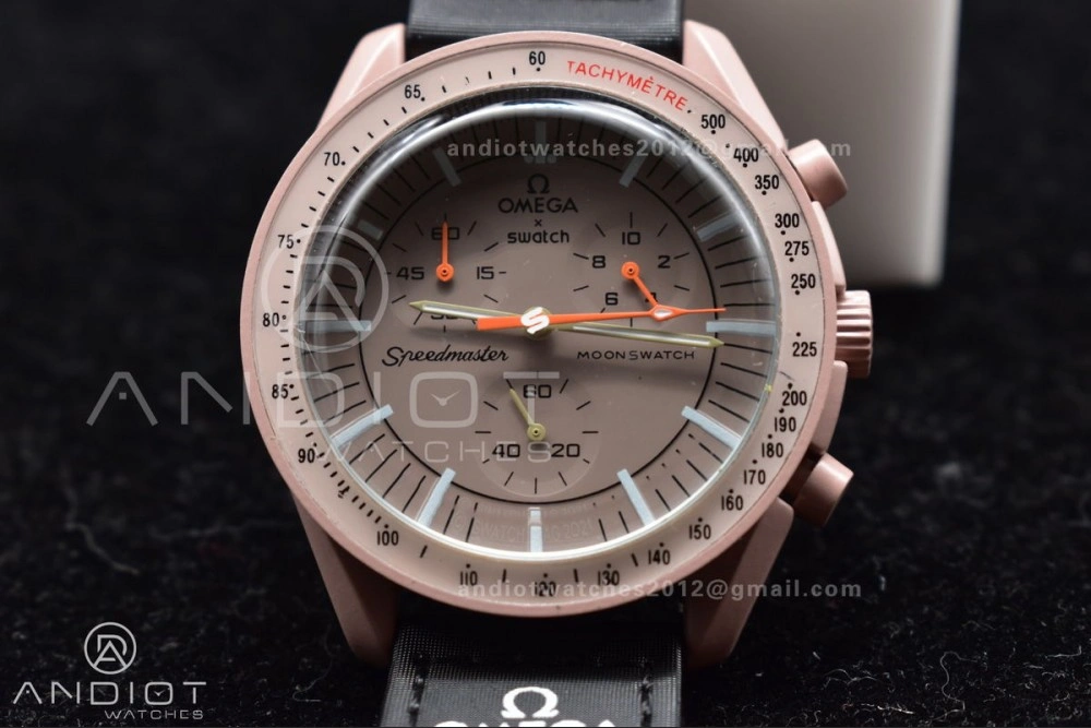 Reliable Swatch x Omega Bioceramic Moonwatch Mission to Jupiter on Nylon Strap Quartz 92