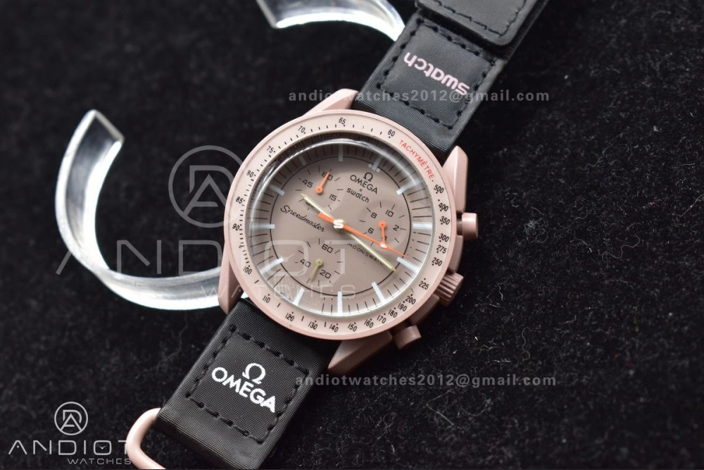 Reliable Swatch x Omega Bioceramic Moonwatch Mission to Jupiter on Nylon Strap Quartz 92