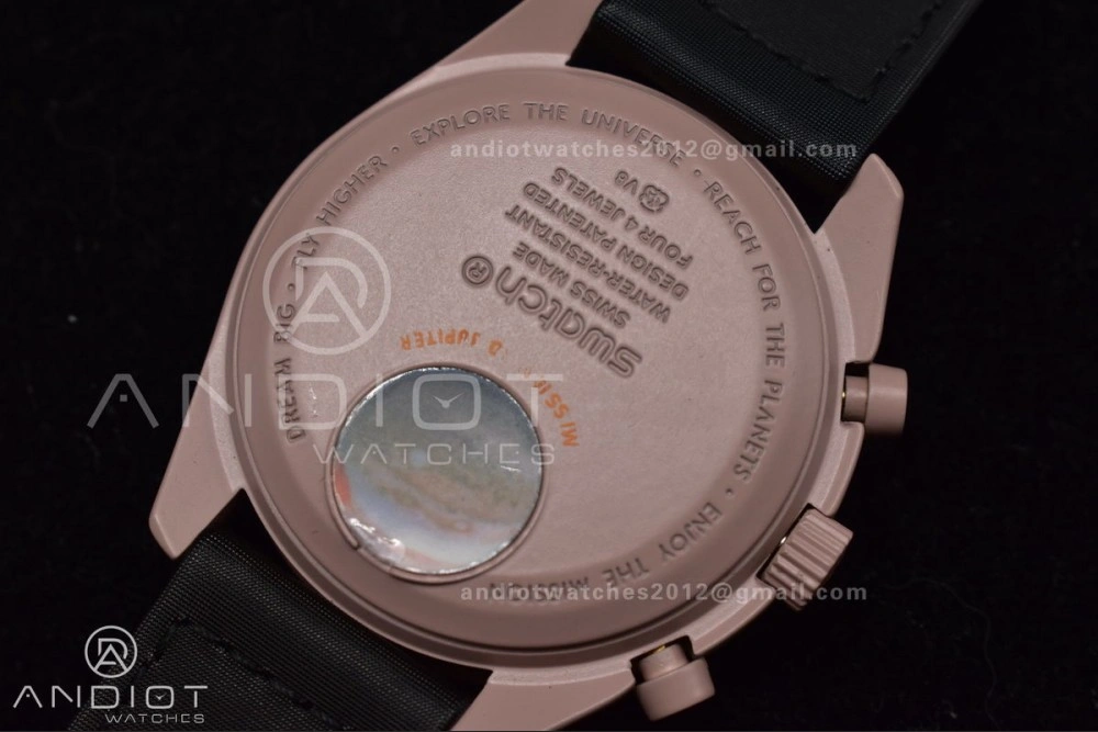 Reliable Swatch x Omega Bioceramic Moonwatch Mission to Jupiter on Nylon Strap Quartz 92