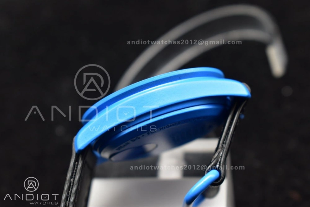 Reliable Swatch x Omega Bioceramic Moonwatch Mission to Neptune on Nylon Strap Quartz 1179
