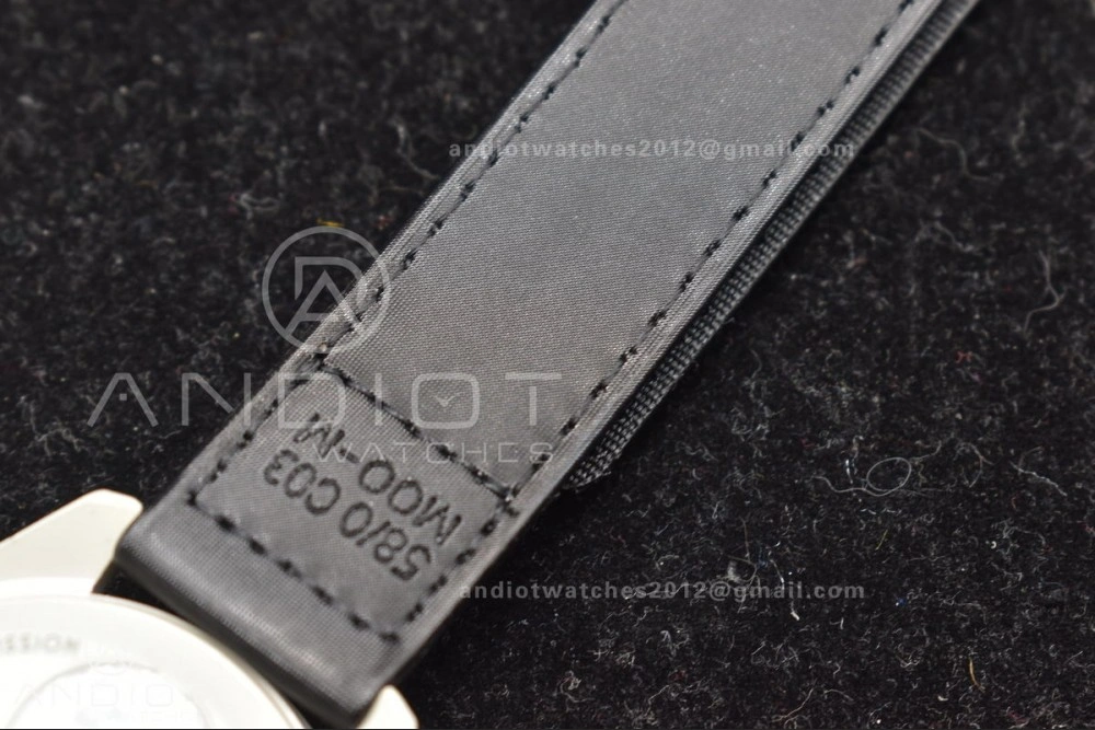 Unique Swatch x Omega Bioceramic Moonwatch Mission to The Moon on Nylon Strap Quartz 91