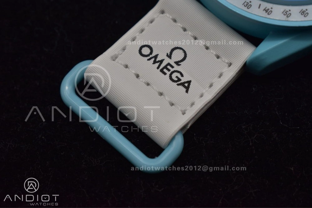 Comfortable Swatch x Omega Bioceramic Moonwatch Mission to Uranus on Nylon Strap Quartz 141
