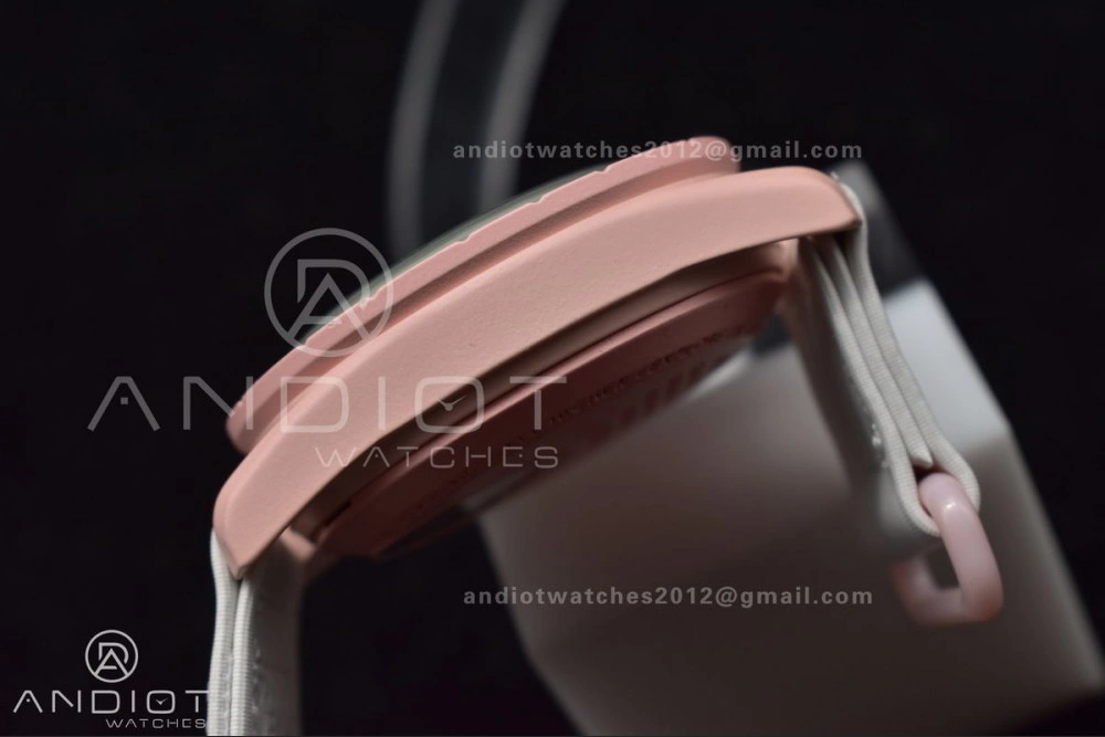 Neat Swatch x Omega Bioceramic Moonwatch Mission to Venus on Nylon Strap Quartz 130