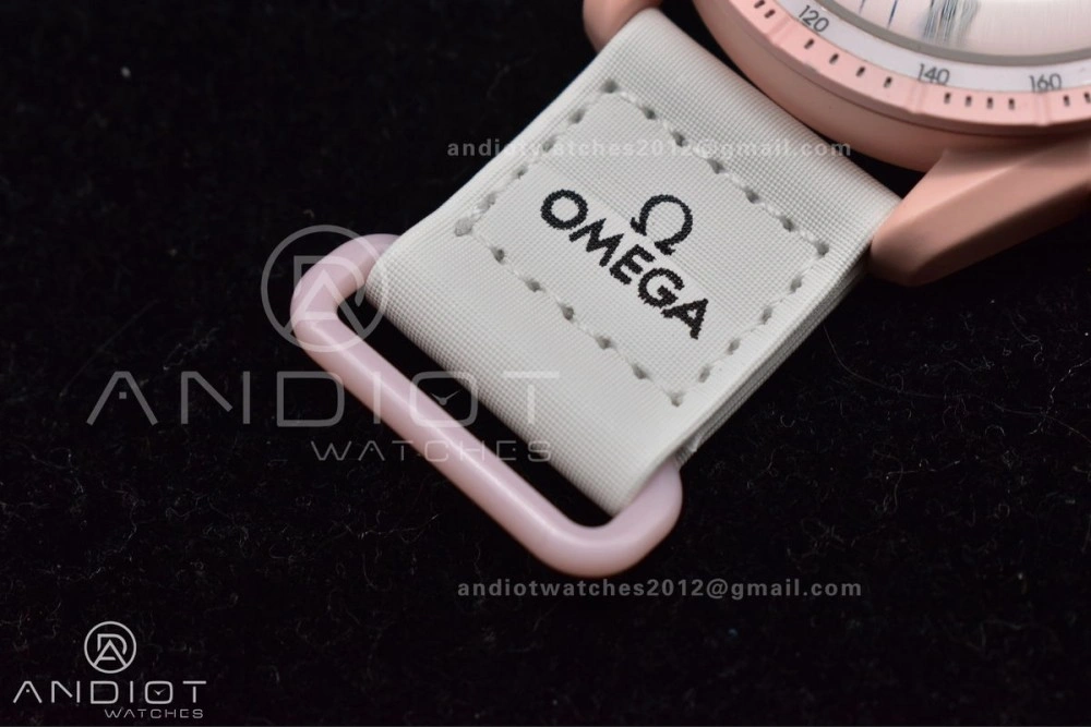 Neat Swatch x Omega Bioceramic Moonwatch Mission to Venus on Nylon Strap Quartz 130