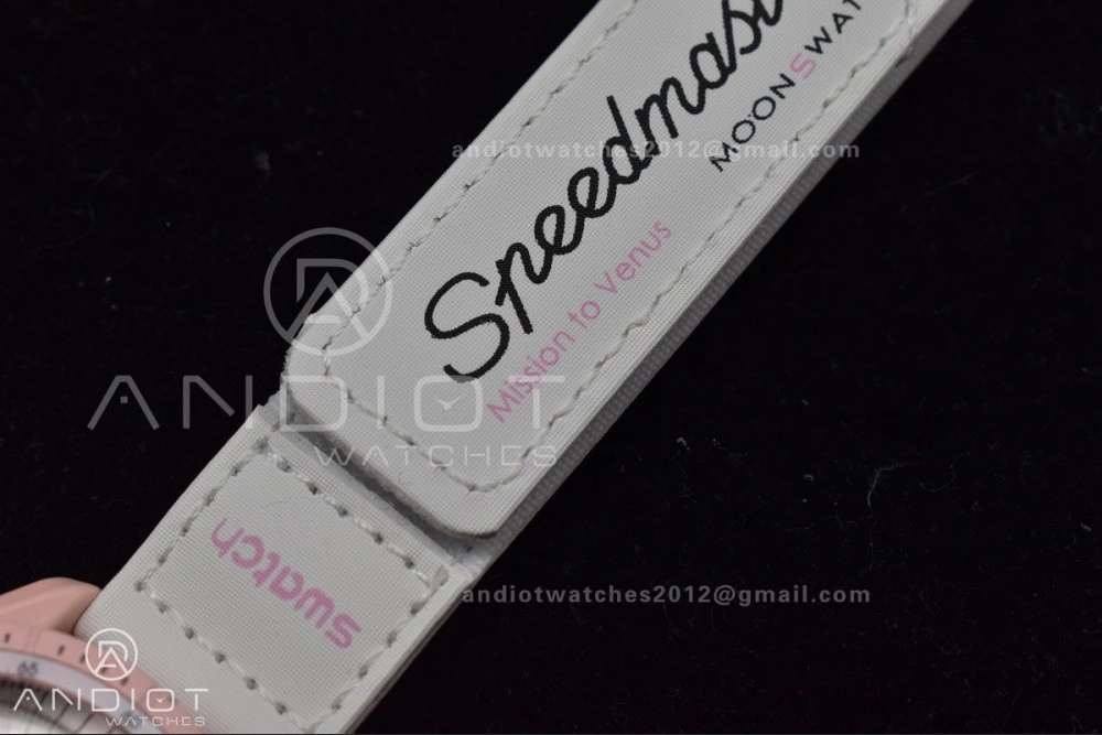 Neat Swatch x Omega Bioceramic Moonwatch Mission to Venus on Nylon Strap Quartz 130
