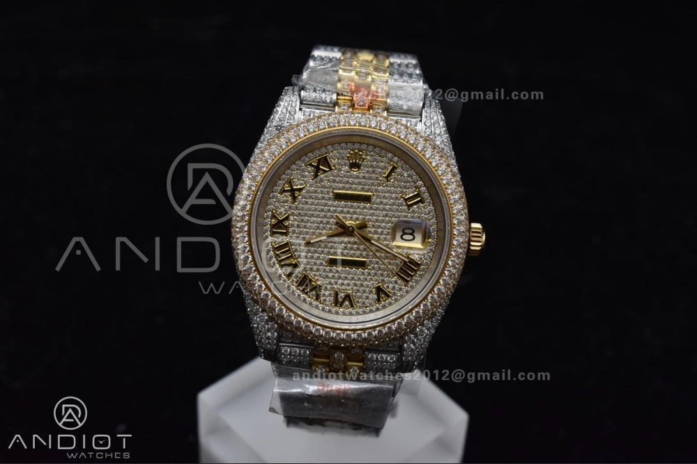 SportInspired TWD 41mm Best Version Diamond DateJust Roman Dial 2 Tone Yellow Gold 1196