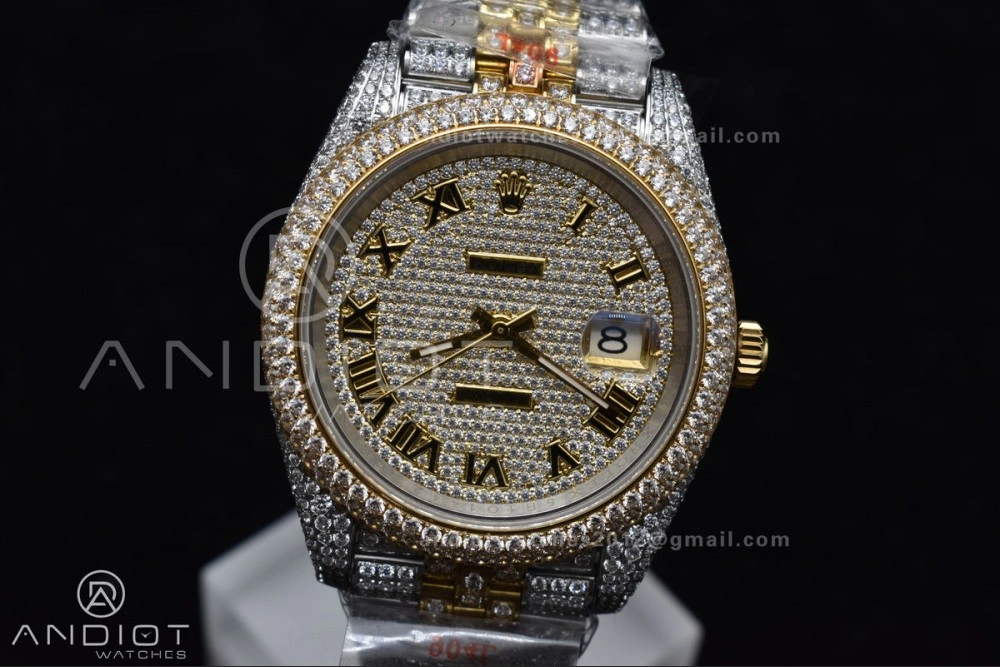 SportInspired TWD 41mm Best Version Diamond DateJust Roman Dial 2 Tone Yellow Gold 1196
