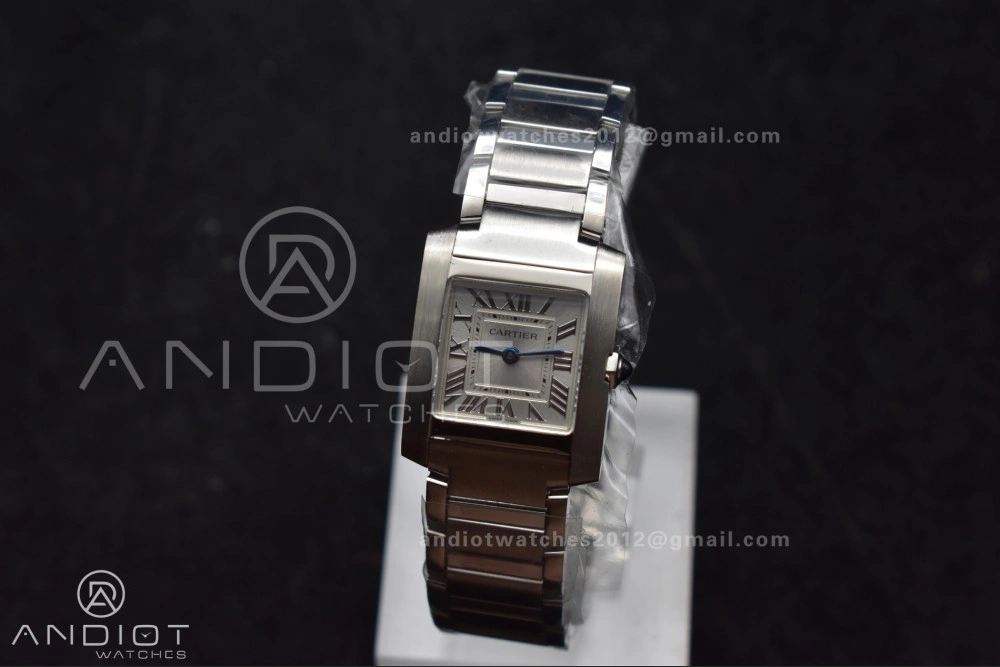 OdorResistant Tank Francaise Small SS KRF 1:1 Best Edition White Dial on SS Bracelet Ronda Quartz 248