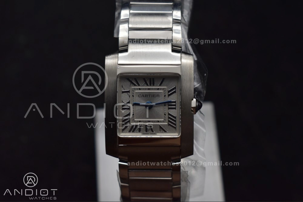 OdorResistant Tank Francaise Small SS KRF 1:1 Best Edition White Dial on SS Bracelet Ronda Quartz 248