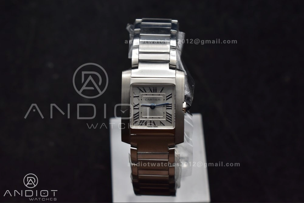 OdorResistant Tank Francaise Small SS KRF 1:1 Best Edition White Dial on SS Bracelet Ronda Quartz 248