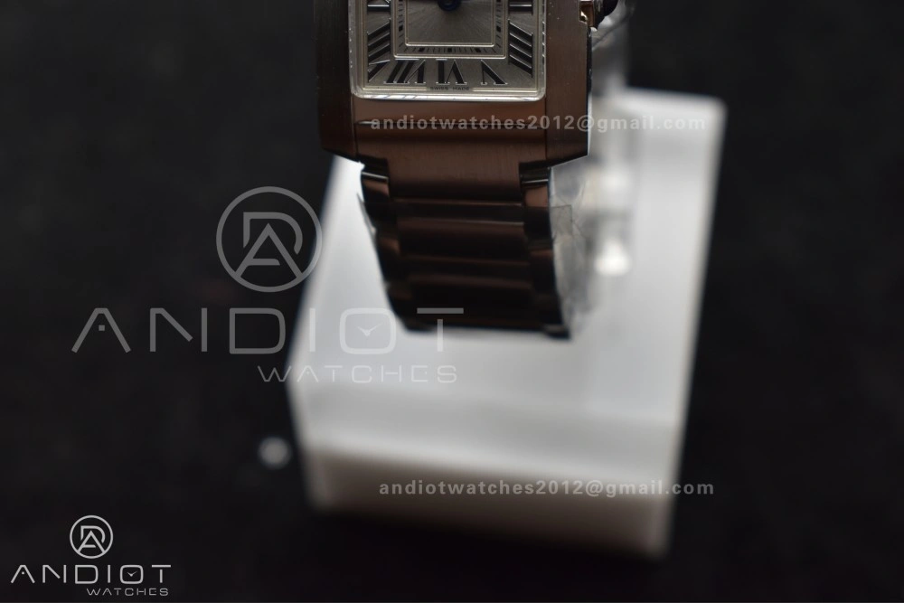 OdorResistant Tank Francaise Small SS KRF 1:1 Best Edition White Dial on SS Bracelet Ronda Quartz 248