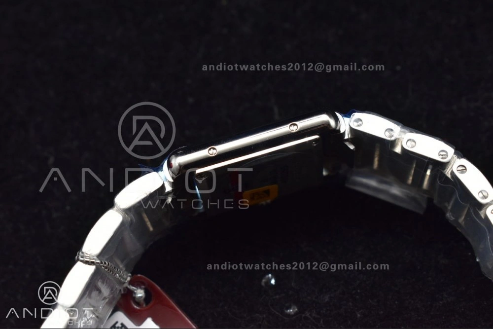 Tank Solo 20.3mm K11F SS White Dial With Diamond Bezel On SS Bracelet Ronda Quartz Soft 1190