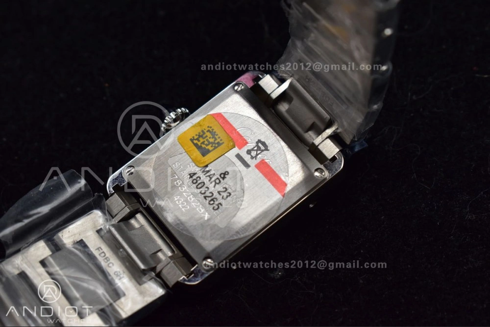 Tank Solo 20.3mm K11F SS White Dial With Diamond Bezel On SS Bracelet Ronda Quartz Soft 1190
