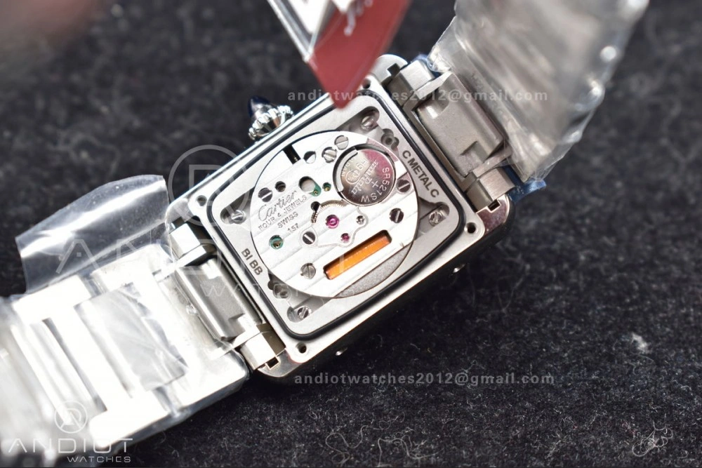 Tank Solo 20.3mm K11F SS White Dial With Diamond Bezel On SS Bracelet Ronda Quartz Soft 1190
