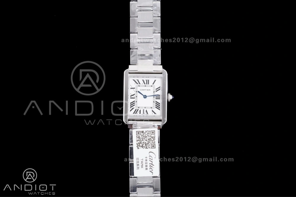 Casual Tank Solo 31x24.4mm AF SS White Dial on SS Bracelet Ronda Quartz 255