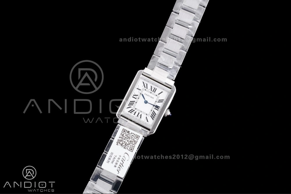 Casual Tank Solo 31x24.4mm AF SS White Dial on SS Bracelet Ronda Quartz 255