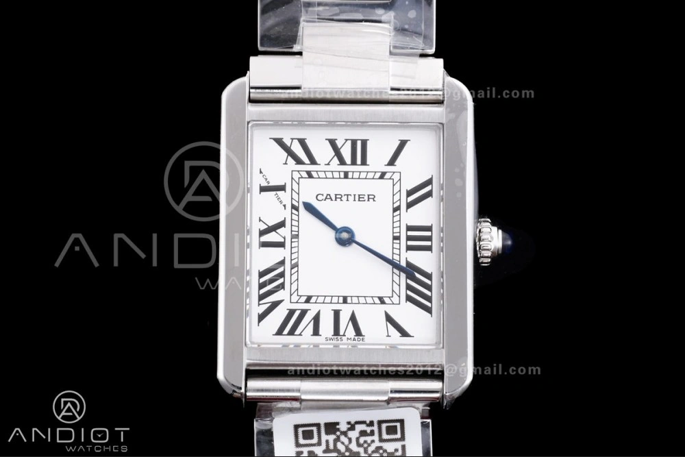 Casual Tank Solo 31x24.4mm AF SS White Dial on SS Bracelet Ronda Quartz 255