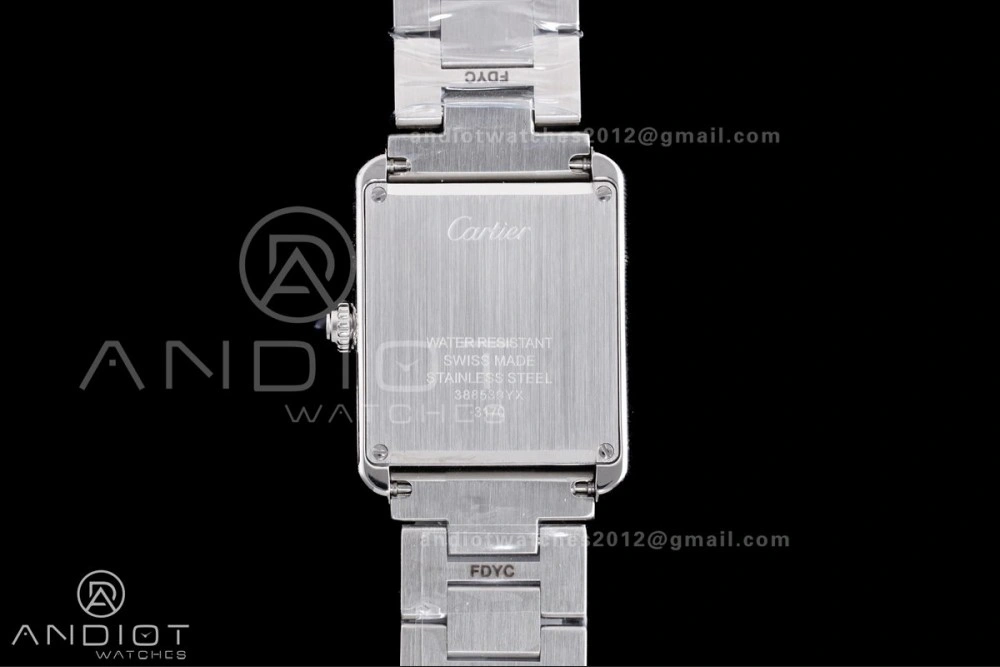 Casual Tank Solo 31x24.4mm AF SS White Dial on SS Bracelet Ronda Quartz 255