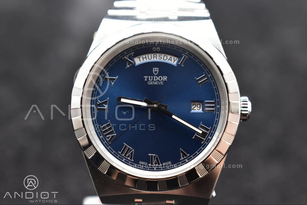 Breathable Tudor Royal V7F 1:1 Best Edition Blue Dial on SS Strap A 1195