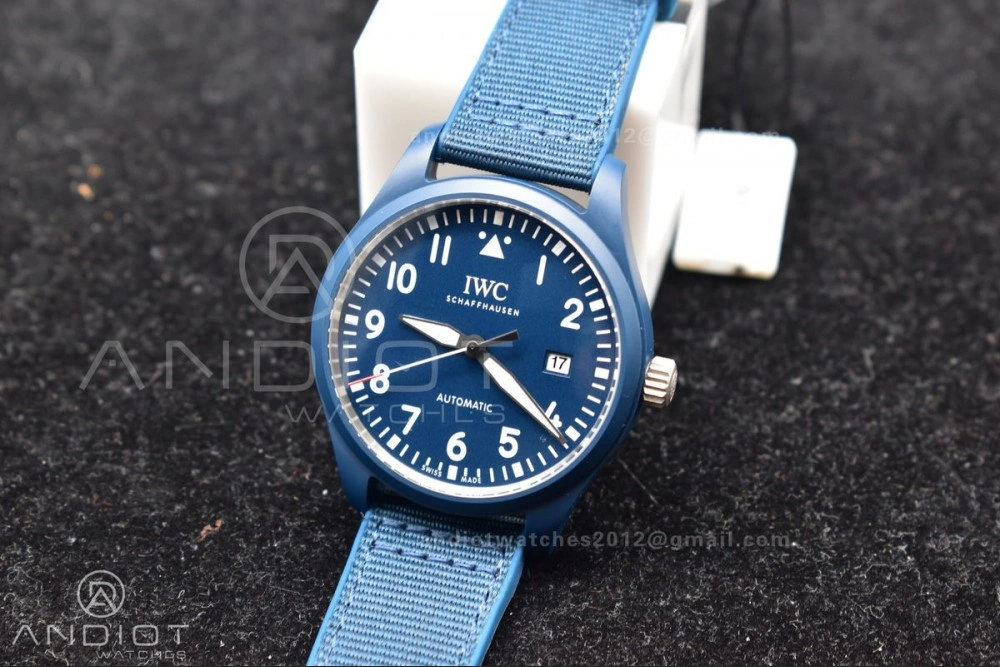 Watch of Pilot 'Laureus Sport for Good' Blue Ceramic M+F Best Edition on Blue Nylon Strap A SmartChoice 310