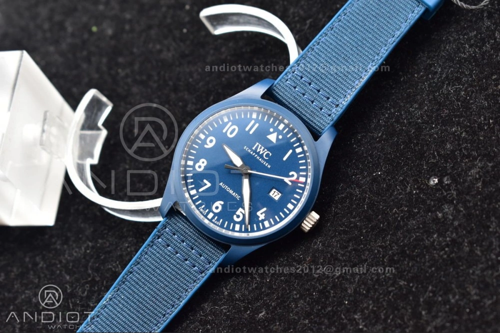 Watch of Pilot 'Laureus Sport for Good' Blue Ceramic M+F Best Edition on Blue Nylon Strap A SmartChoice 310