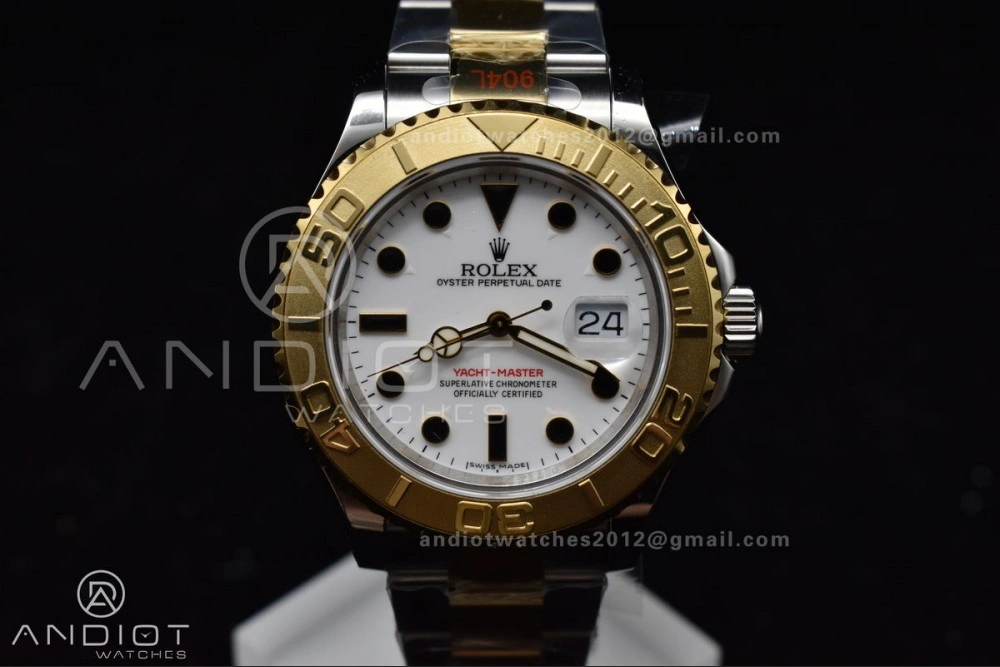 Sophisticated Yacht-Master 116623 YG Plated GMF Best Edition White Dial on SS YG Bracelet SA 1202