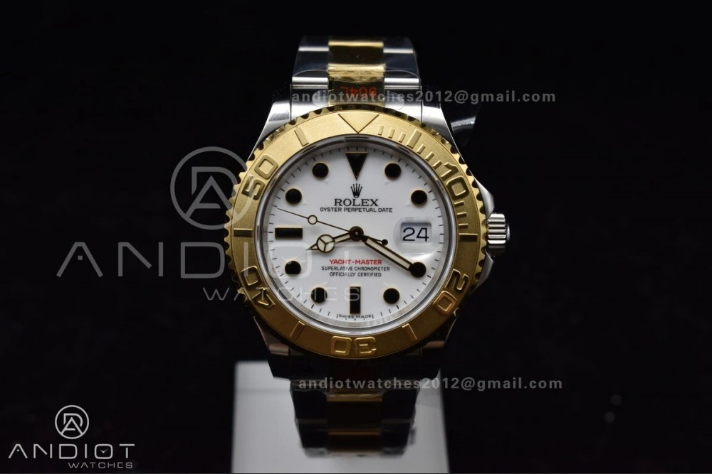 Sophisticated Yacht-Master 116623 YG Plated GMF Best Edition White Dial on SS YG Bracelet SA 1202