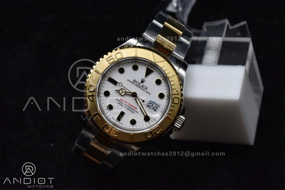 Sophisticated Yacht-Master 116623 YG Plated GMF Best Edition White Dial on SS YG Bracelet SA 1202