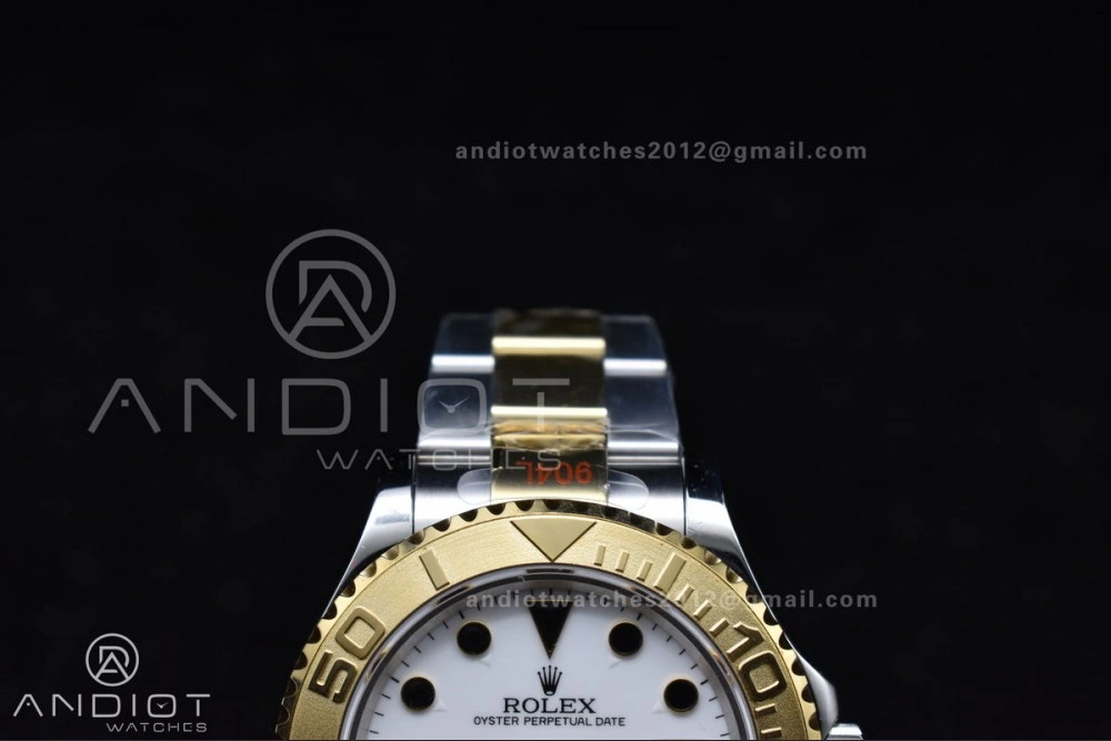 Sophisticated Yacht-Master 116623 YG Plated GMF Best Edition White Dial on SS YG Bracelet SA 1202
