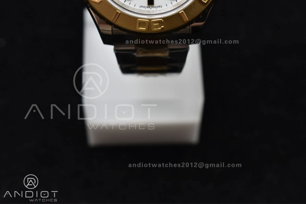 Sophisticated Yacht-Master 116623 YG Plated GMF Best Edition White Dial on SS YG Bracelet SA 1202