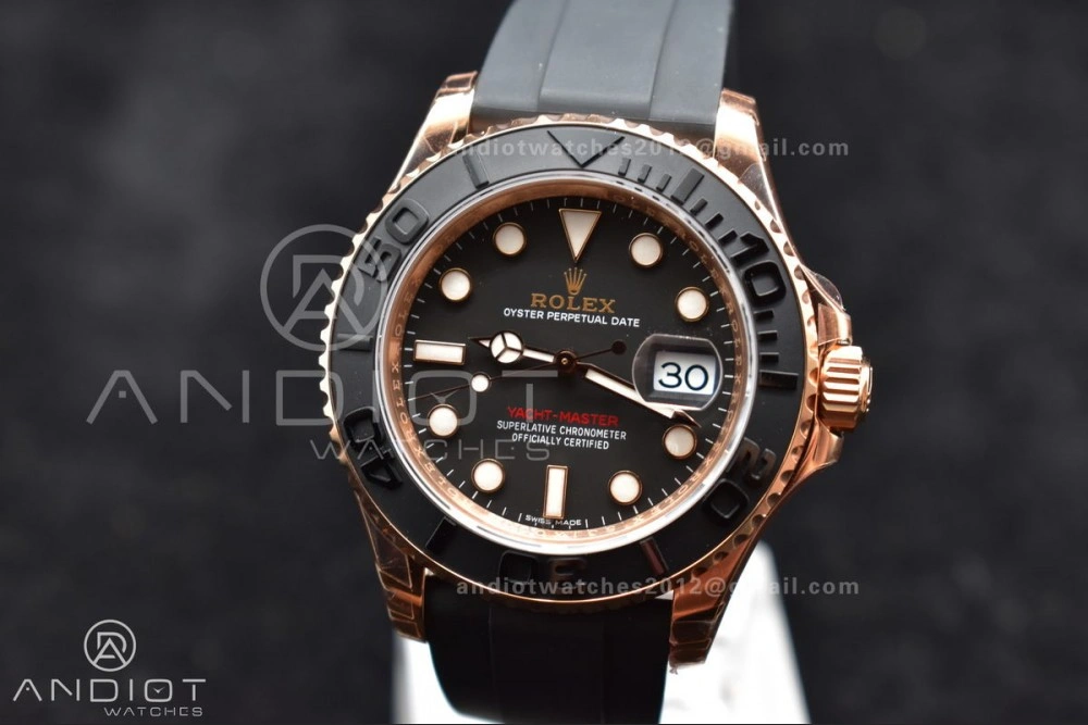 Cozy Yacht-Master 116655 VSF 1:1 Best Edition Black Ceramic Bezel on Oysterflex Rubber Strap VS 494