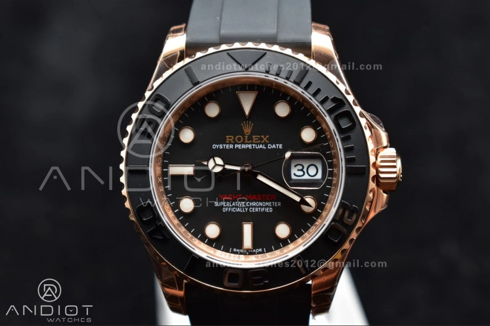 Cozy Yacht-Master 116655 VSF 1:1 Best Edition Black Ceramic Bezel on Oysterflex Rubber Strap VS 494